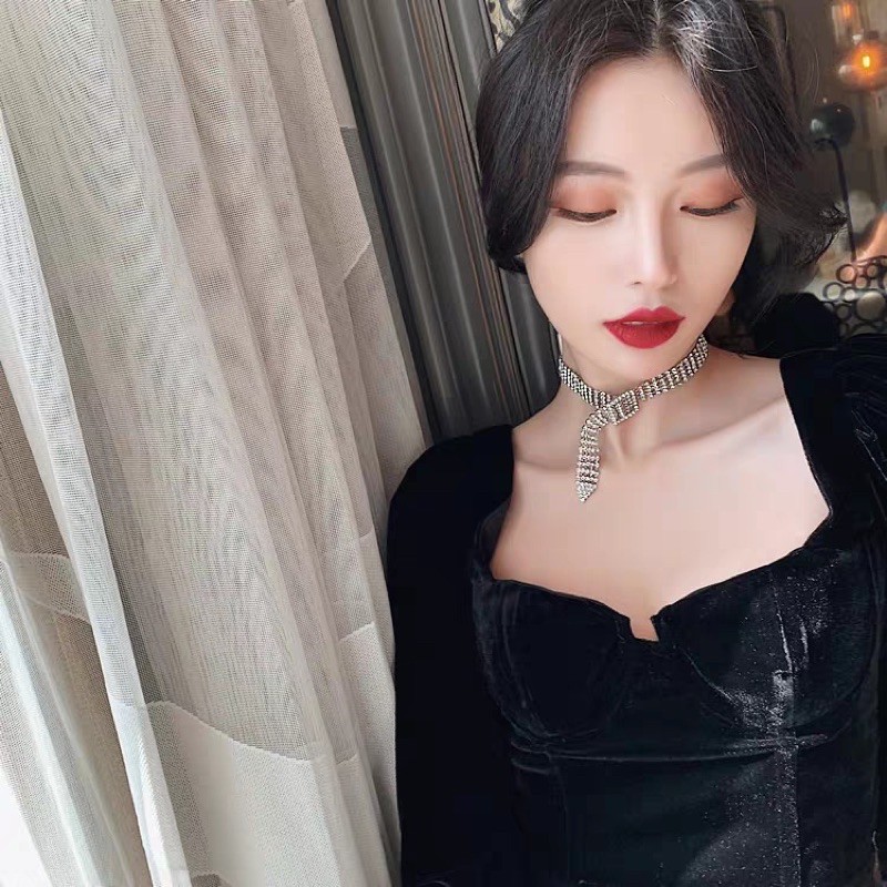 Choker giả thắt lưng đá so cool mã J-6
