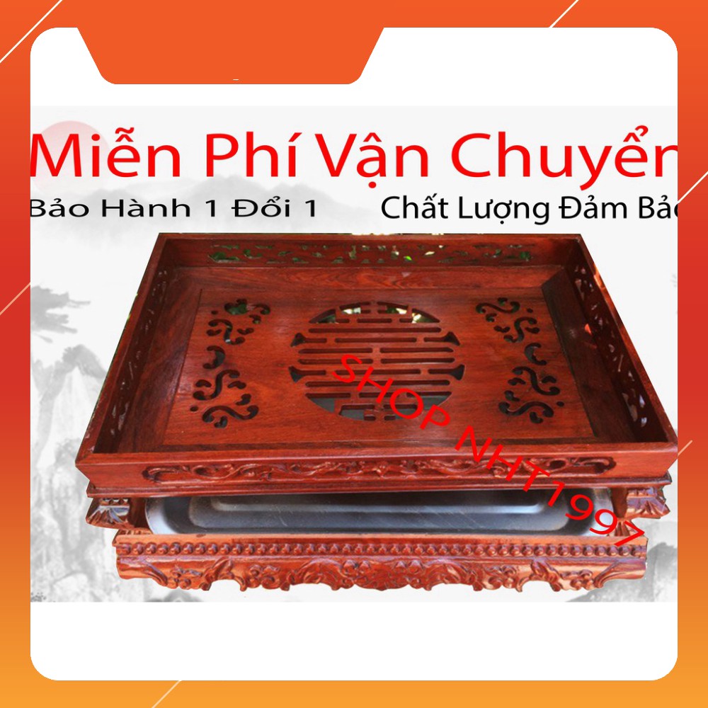 Khay Trà Chân Qùy Bằng Gỗ Hương-cao cấp sang trọng