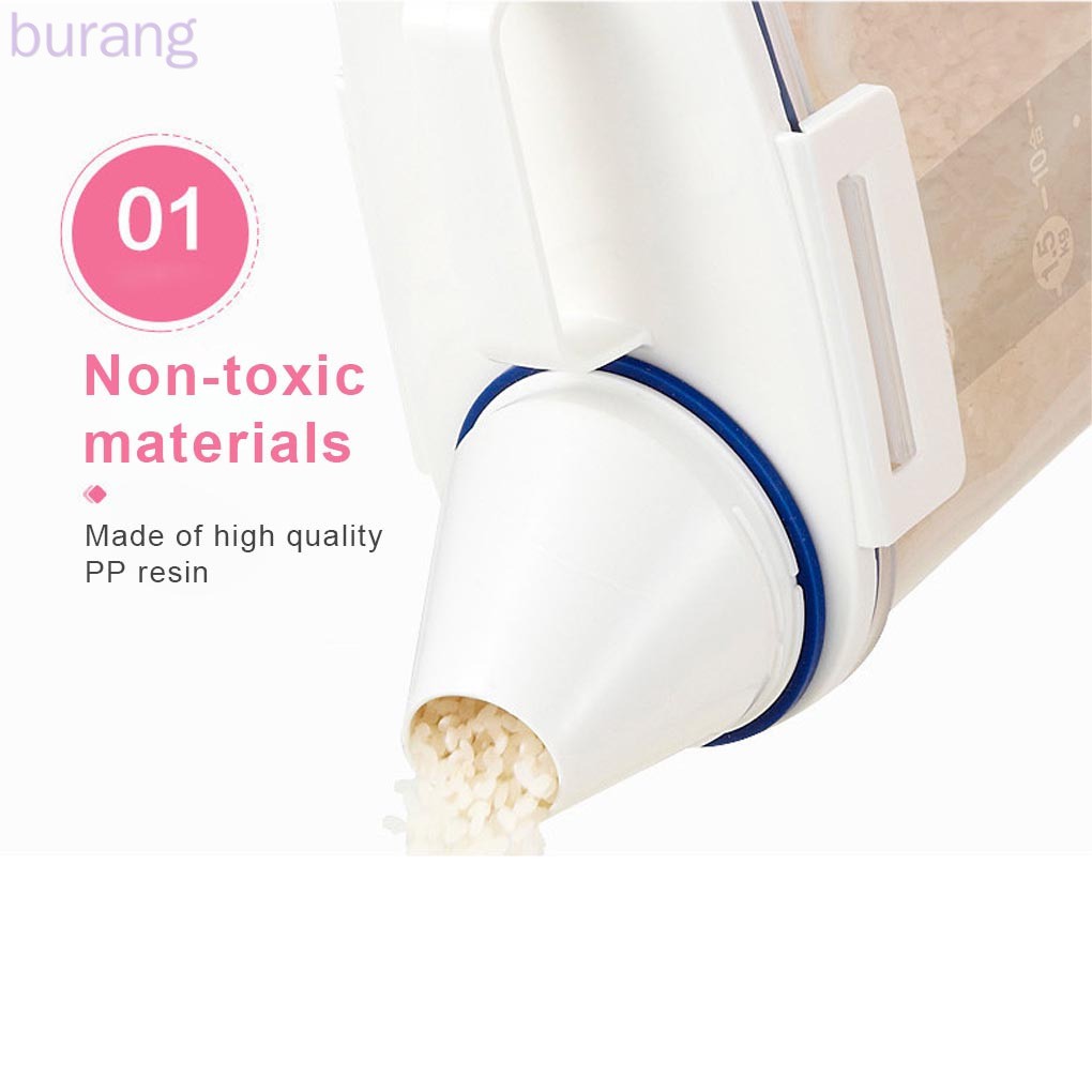 Hộp nhựa đựng ngũ cốc có ly đong