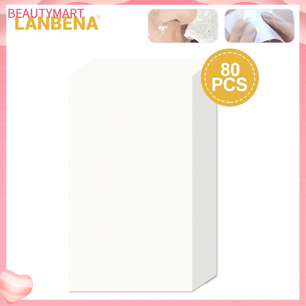 Set 80 Giấy Lột Mụn Đầu Đen LANBENA Làm Sạch Sâu Da Mặt