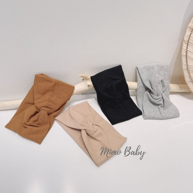 Băng đô thun gân xoắn chéo style hàn quốc dễ thương cho bé BD45 Mimo Baby