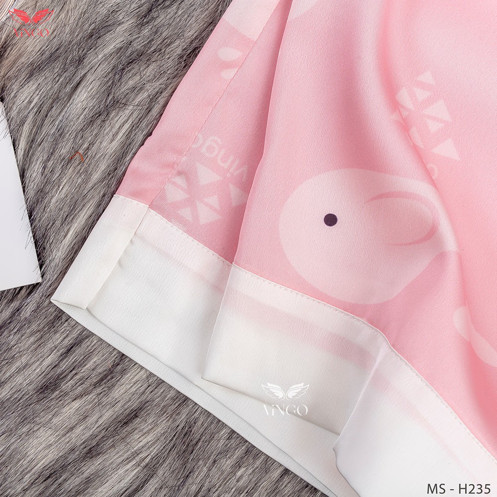 Bộ Đồ Pyjama Mặc Nhà Nữ VINGO Lụa Pháp Cao Cấp Tay Dài Quần Dài Họa Tiết HồngTinh Tế Lịch Sự H235 VNGO | BigBuy360 - bigbuy360.vn