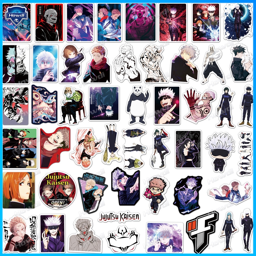 Miếng Dán Hình Anime Jujutsu Kaisen Chống Thấm Nước Trang Trí Mũ Bảo Hiểm / Xe Hơi