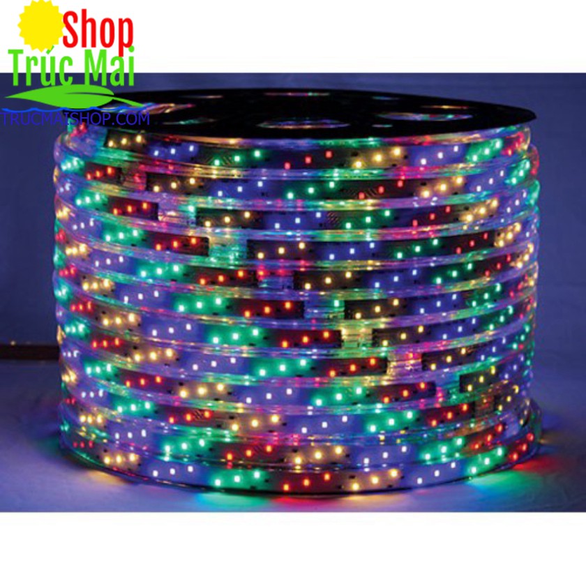 Cuộn 100m đèn nháy led nhiều màu 3 tặng khiển
