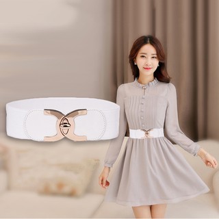 Thắt lưng thun nữ mặc đầm đầu khóa C