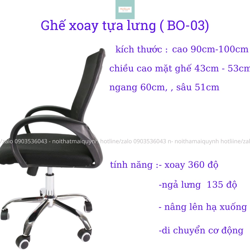 Ghế xoay làm việc văn phòng BO-03