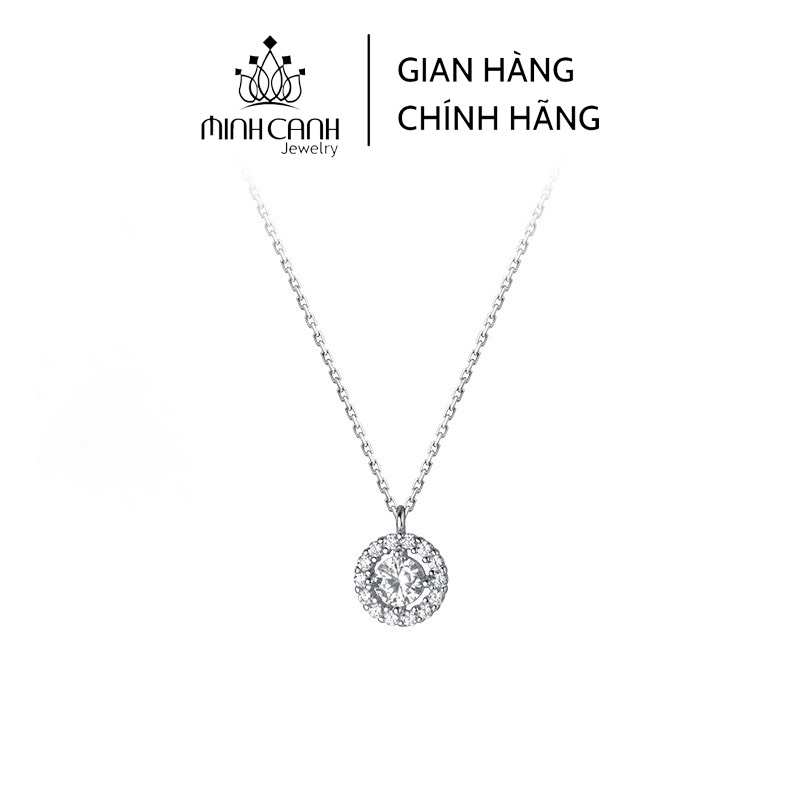 Vòng Đeo Cổ Bạc Đá Tròn Minh Canh Jewelry