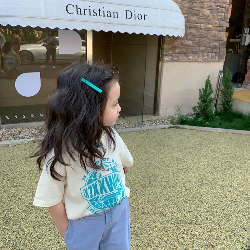 [Clearance Clearance Clearance on Delivery] Áo Thun Cotton Màu Trơn Thời Trang Mùa Hè Vui Nhộn Cho Mẹ Và Bé