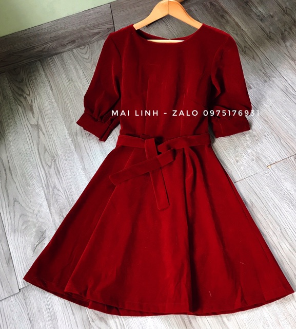 Váy nhung đỏ cho mùa lễ hội - clip test , hình thật | BigBuy360 - bigbuy360.vn