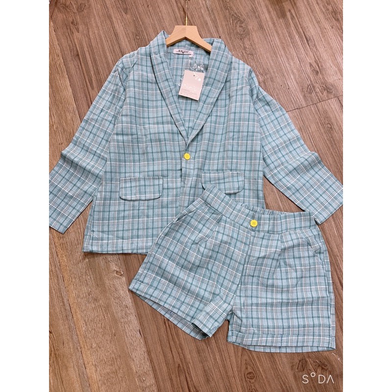 Sét vest kẻ dài tay 2 món-3 màu | BigBuy360 - bigbuy360.vn