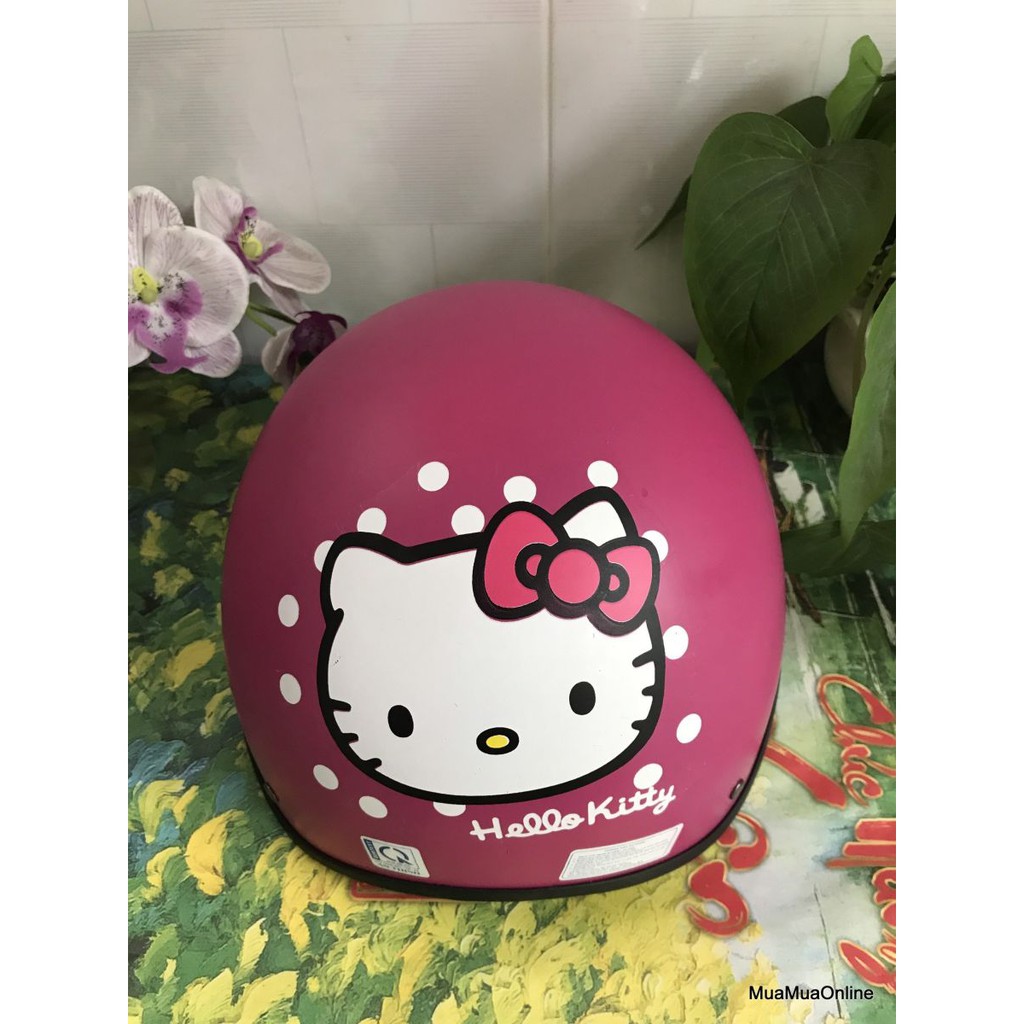 Nón Bảo Hiểm Nửa Đầu Hello Kitty