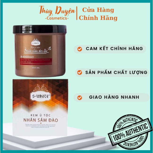 Kem Ủ Tóc Nhân Sâm Đào S-White Làm Tóc Chắc Khỏe 500g