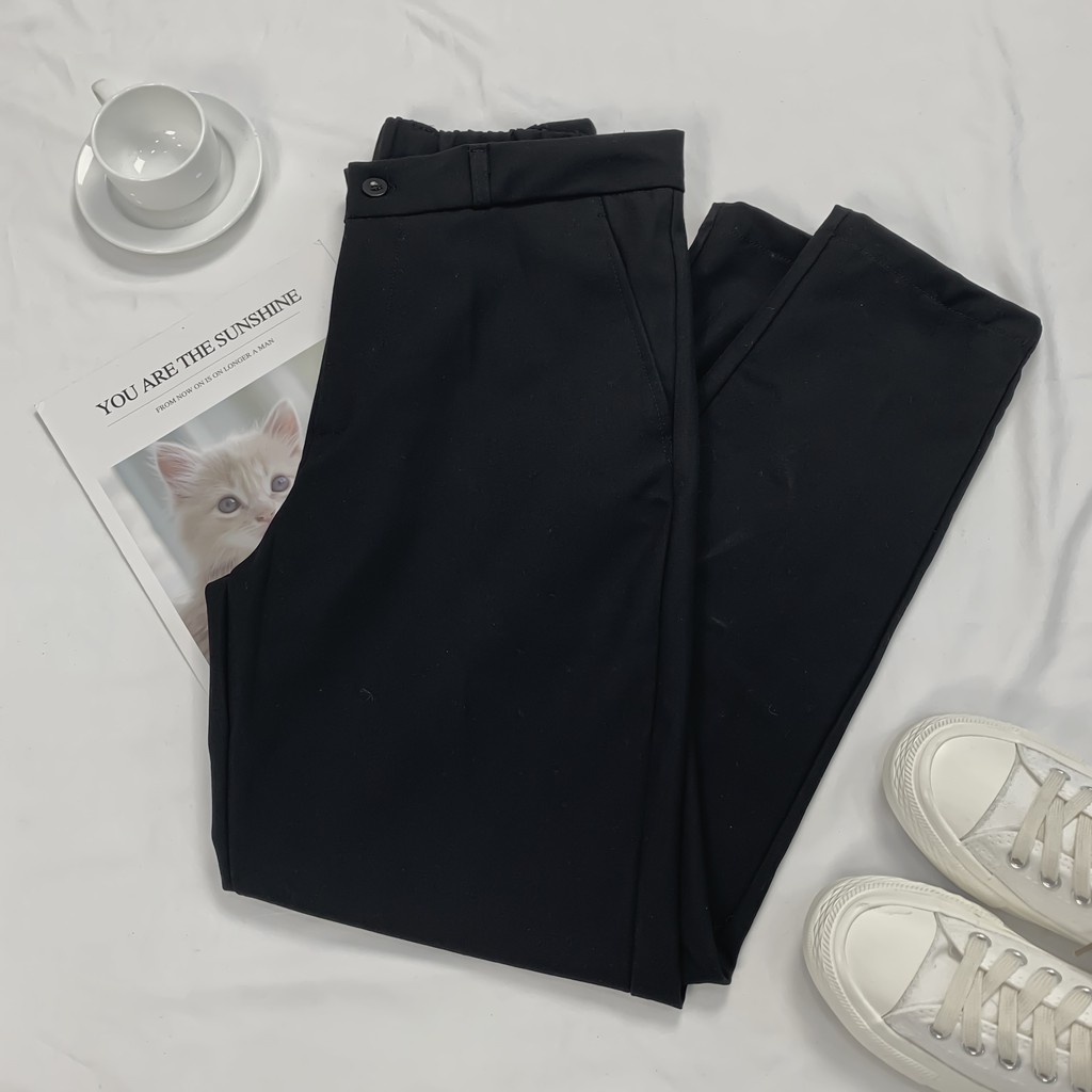 [Mã SKAMFSW175 giảm 10K đơn 50K] Quần Tây Lưng Cao Baggy Tây Phong Cách Hàn Quốc - Tuni Store