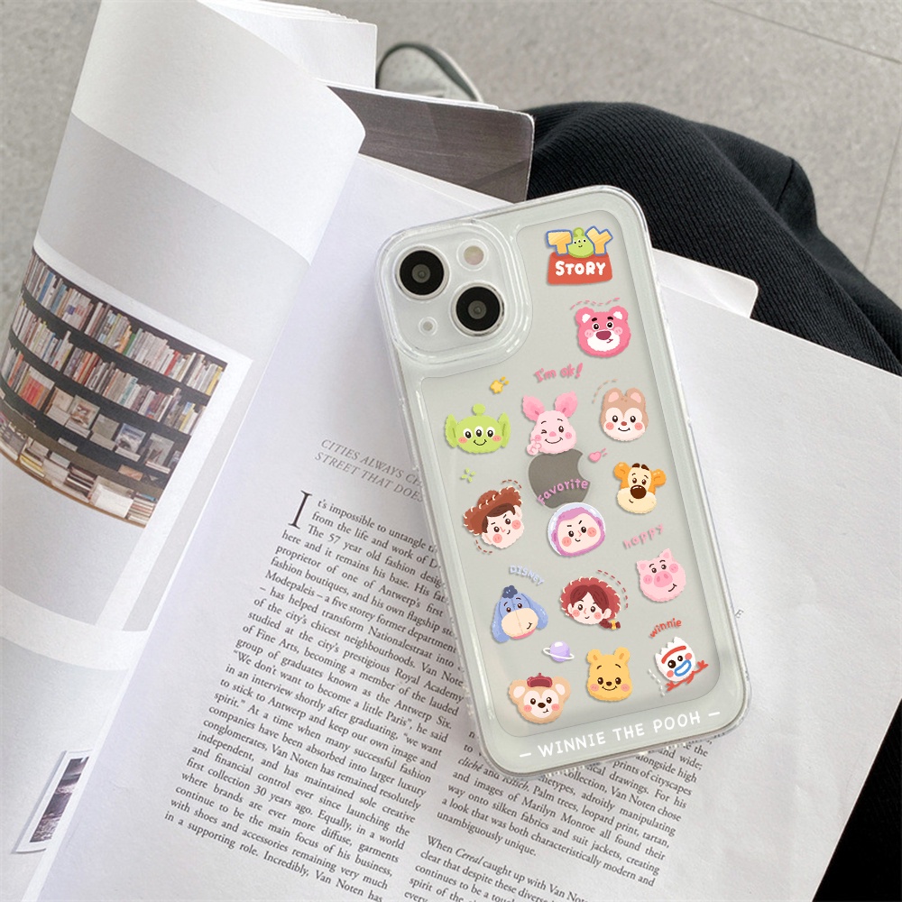 DISNEY Ốp Điện Thoại Mềm Trong Suốt Chống Sốc Hoạt Hình Toy Story Cho iPhone 11 13 12 X XS Pro Max XR 12 13