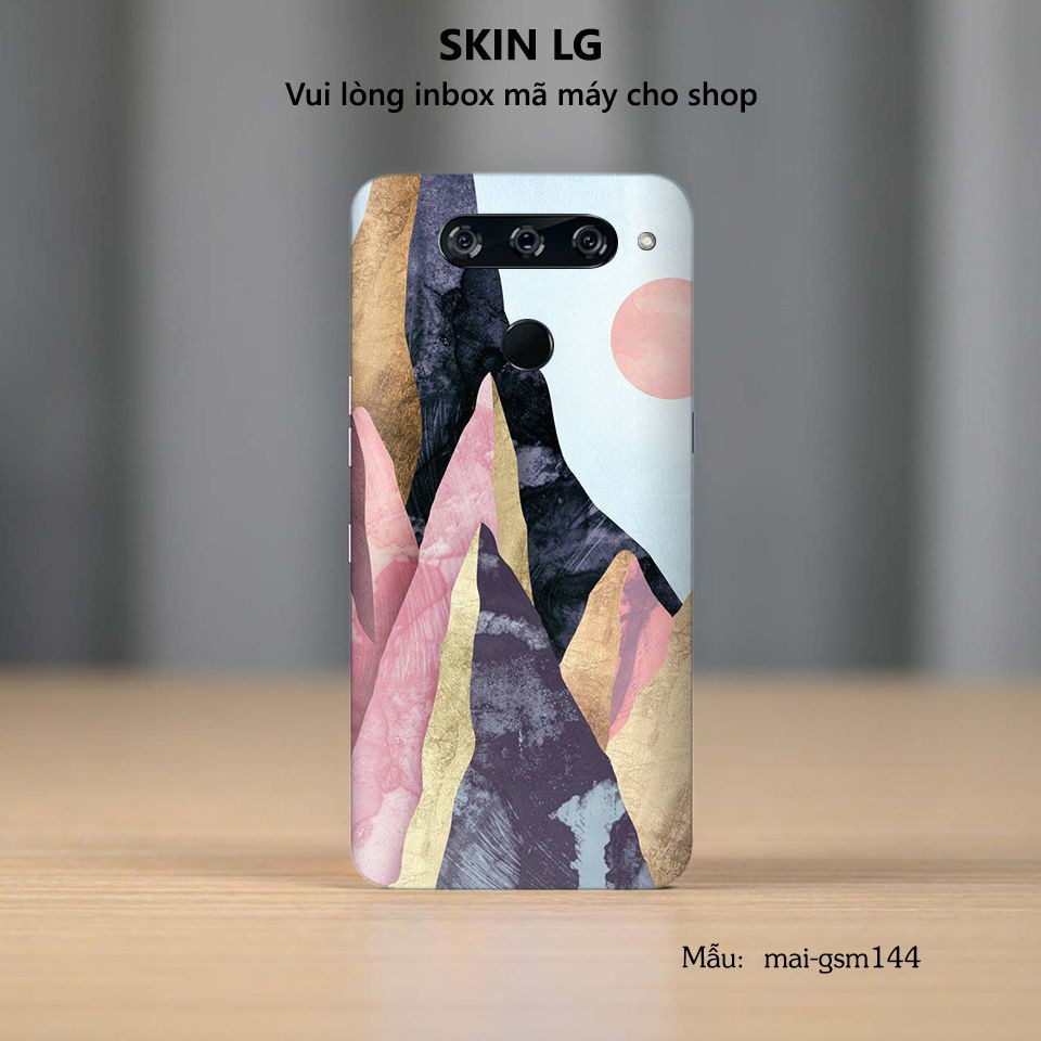 Skin dán cho các dòng điện thoại LG G7 - G8 - G6 in hình giả sơn mài nhiều màu sắc