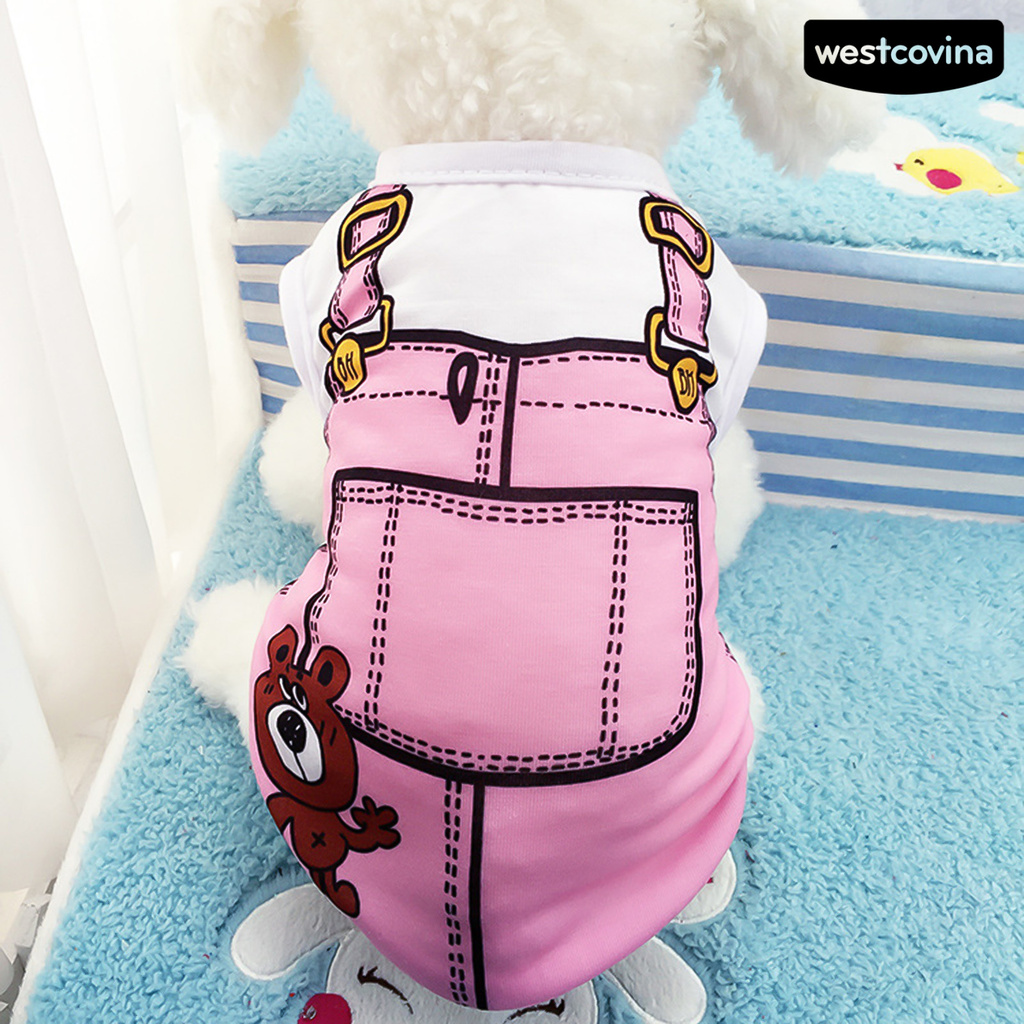 Áo Cotton Họa Tiết Hoạt Hình Cho Thú Cưng