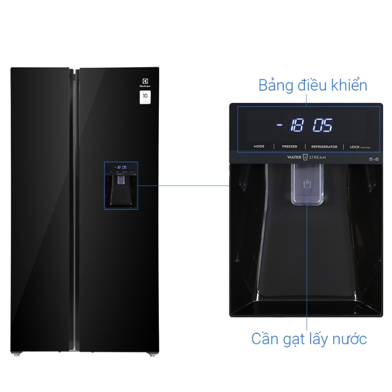 [FREESHIP HCM] Tủ lạnh Electrolux Inverter ESE6645A-BVN - 619 Lít - Side By Side - Lắp Độc Lập - Hàng Chính Hãng