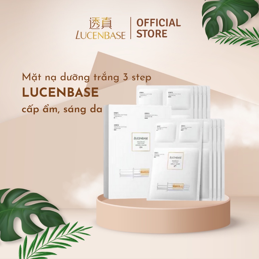 Miếng lẻ mặt nạ dưỡng trắng 3 Step LUCENBASE cấp ẩm, sáng da