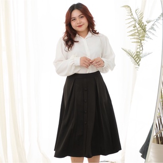 ÁO SƠ MI TAY BỒNG BIGSIZE MÀU TRẮNG ĐEN DÀI TAY - IZYBYNHI