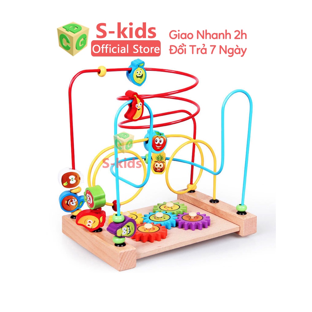 Đồ chơi gỗ S-Kids, Bộ Luồn Hạt, Đồ chơi trẻ em thông minh