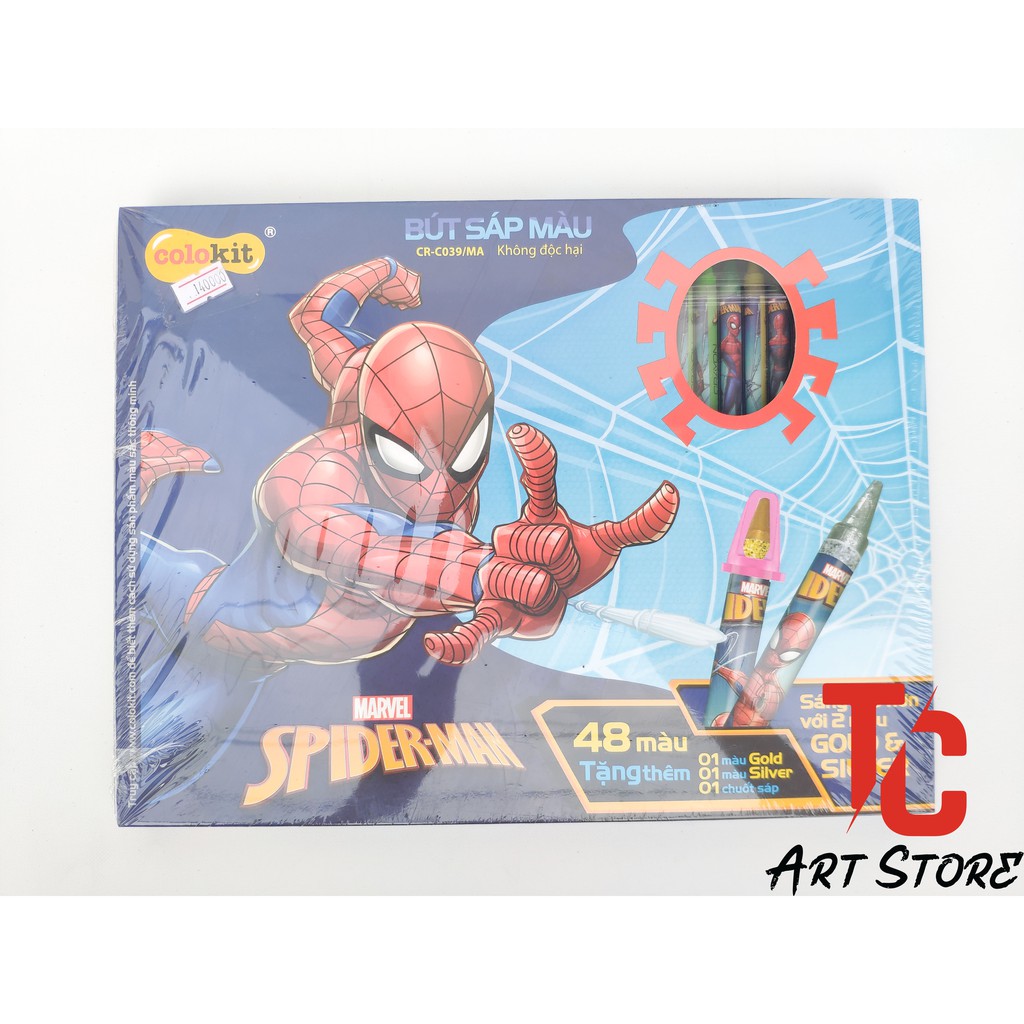 Bút Sáp Màu COLOKIT CR-C039/MA - Bút Sáp Màu SPIDERMAN 48 màu