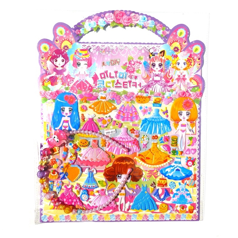 1 bộ sticker hoạt hình công chúa tiên cá cho bé gái