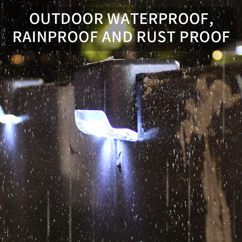 Đèn Led RGB năng lượng mặt trời chống thấm nước trang trí cầu thang ngoài trời