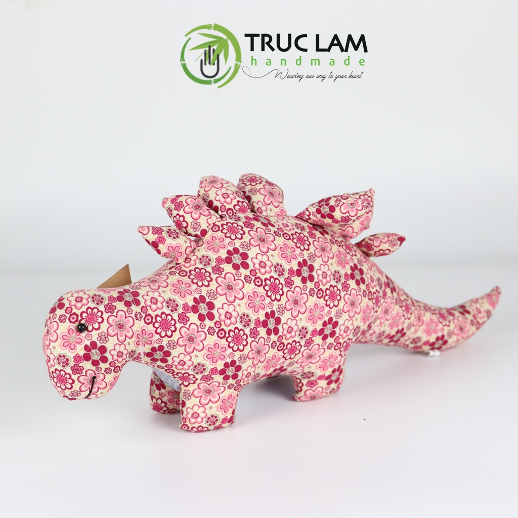 Đồ Chơi Cho Bé Thú Nhồi Bông Hình Khủng Long Stegosaurus Vải Hoa Bông Gòn Cao Cấp - Trúc Lâm Handmade