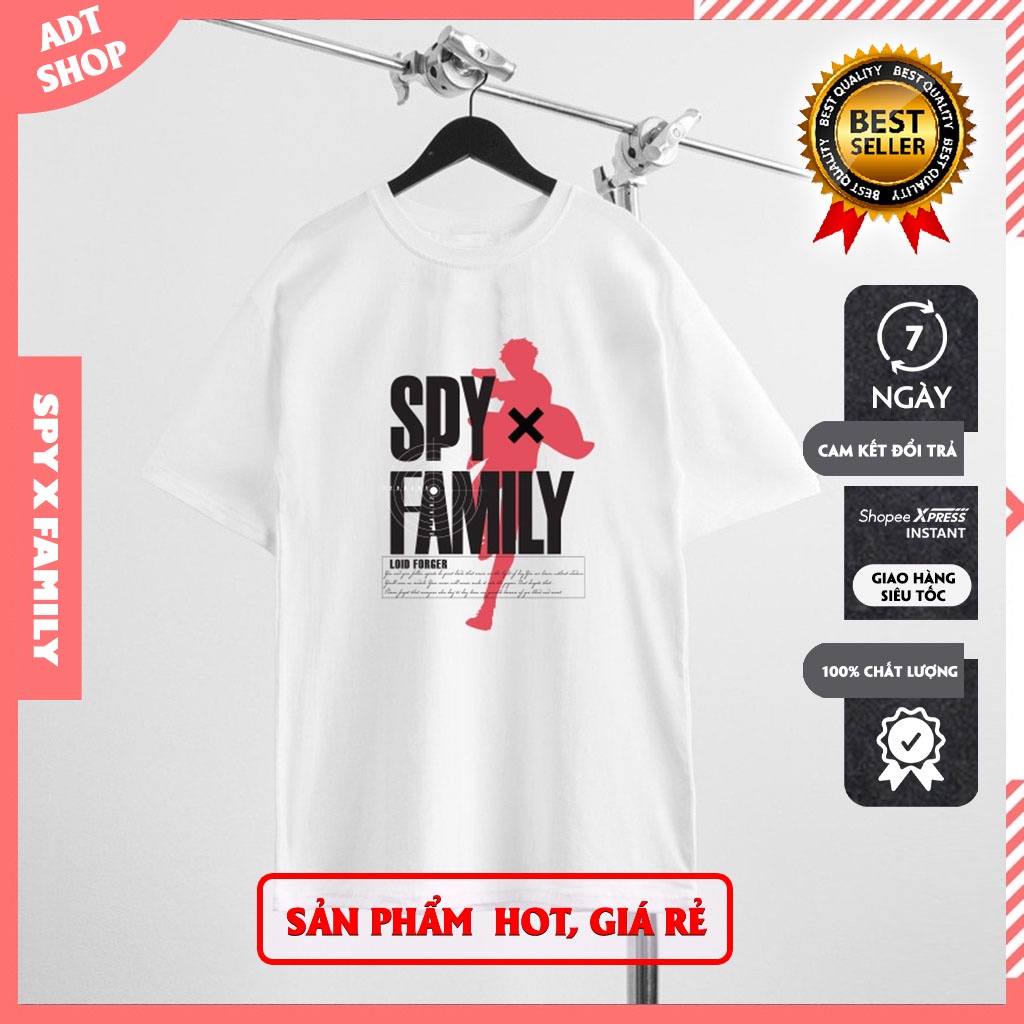 Áo Thun Tay Ngắn Cổ Tròn SPY X FAMILY Forger Family Thời Trang Unisex nam nữ độc đẹp giá rẻ