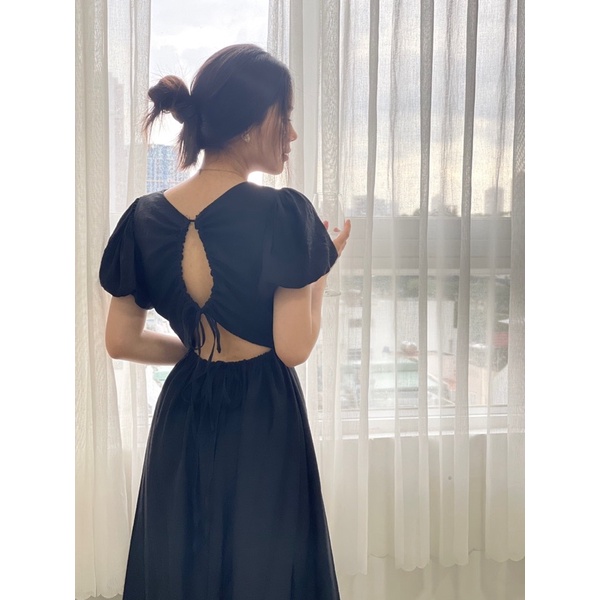 KT51 - ĐẦM MIDI CUTOUT LƯNG