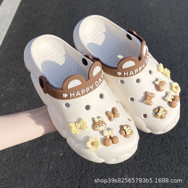 Dép Bít Mũi Chống Trượt Thời Trang Mùa Hè Dễ Thương Cho Nữ