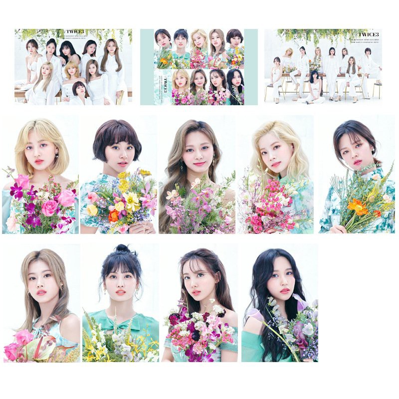 Bộ thẻ card in hình nhóm nhạc TWICE ver TWICE 3 idol kpop hàn quốc xinh xắn độc đáo
