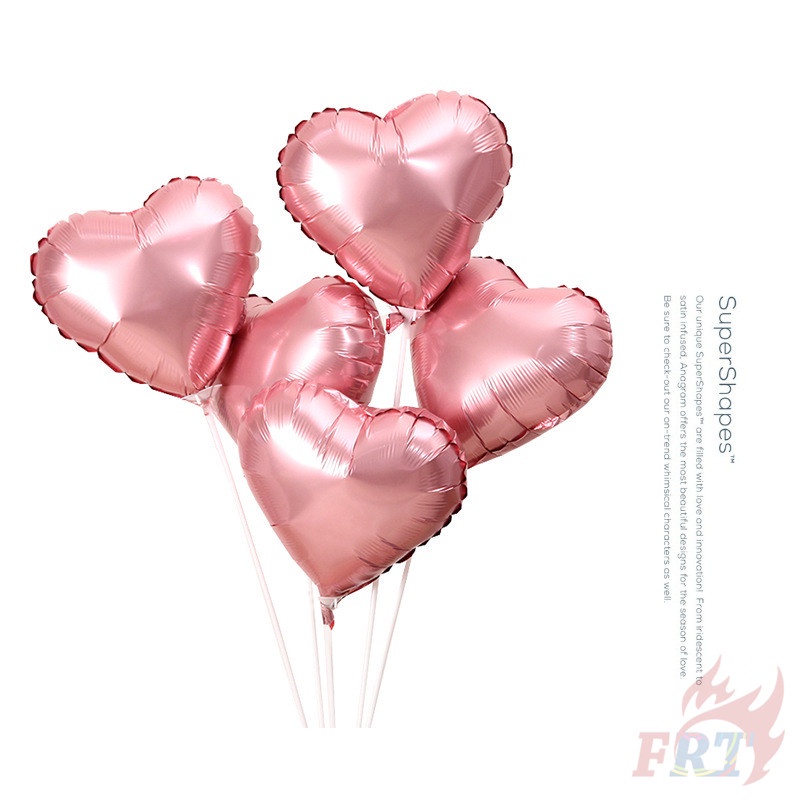 Bong bóng lõi nhôm hình trái tim dùng trang trí tiệc cưới / sinh nhật 5 inch / 10 inch