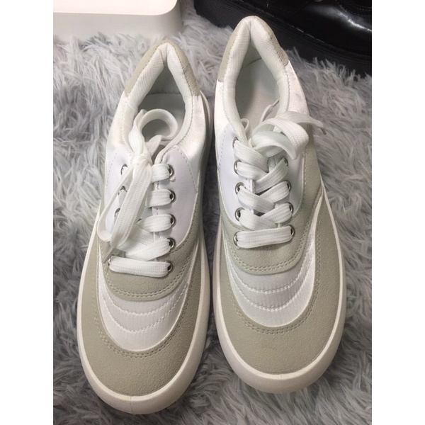 Giày thể thao trắng xám đế bánh mì ROSE BLACKPINK kèm ảnh thật