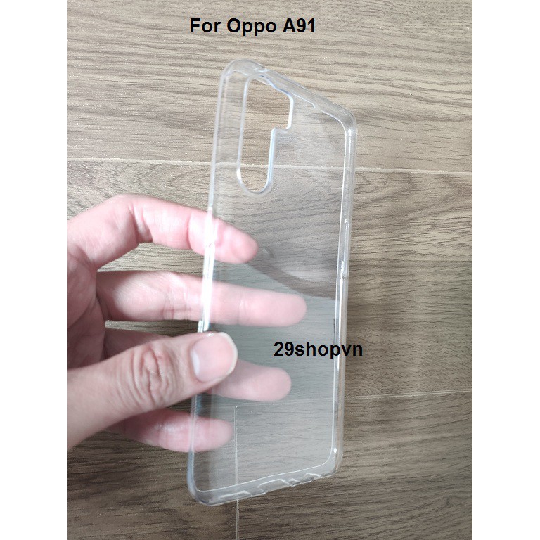 Ốp Oppo A91 dẻo trong suốt (Loại đẹp)