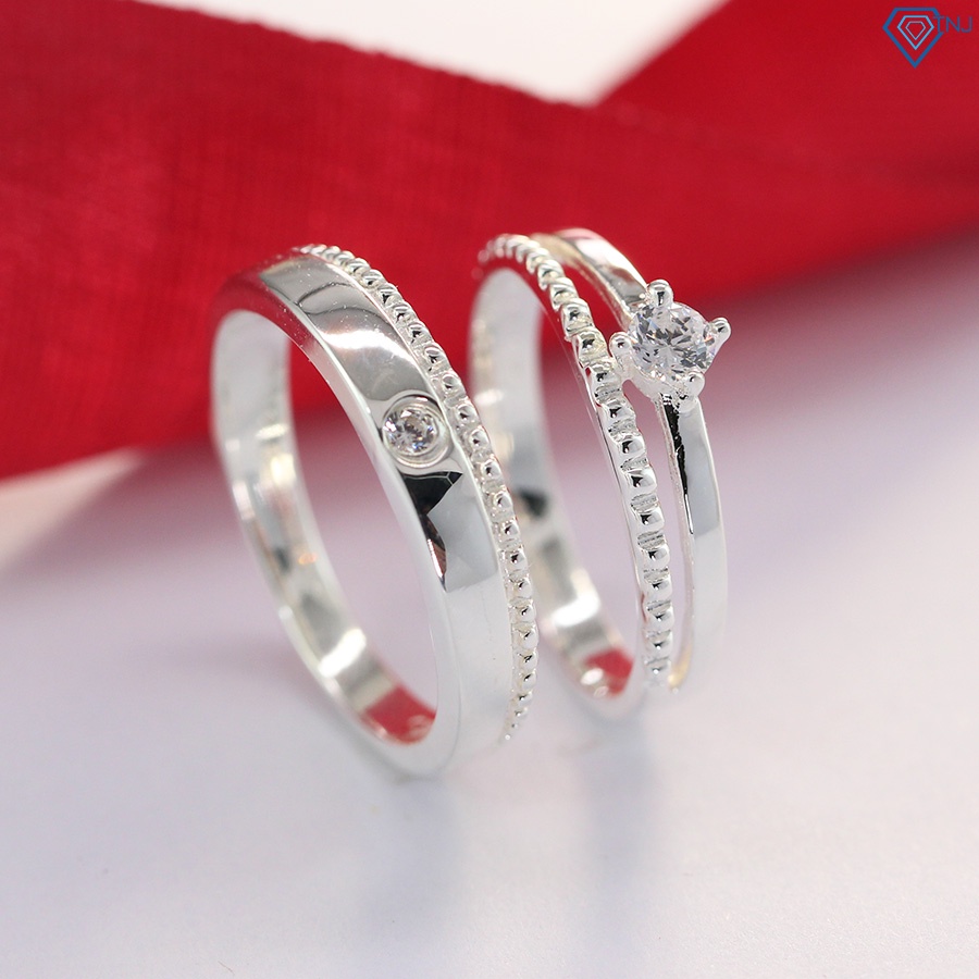 Nhẫn bạc 925 đôi nam nữ khắc tên theo yêu cầu ND0355 Trang Sức TNJ