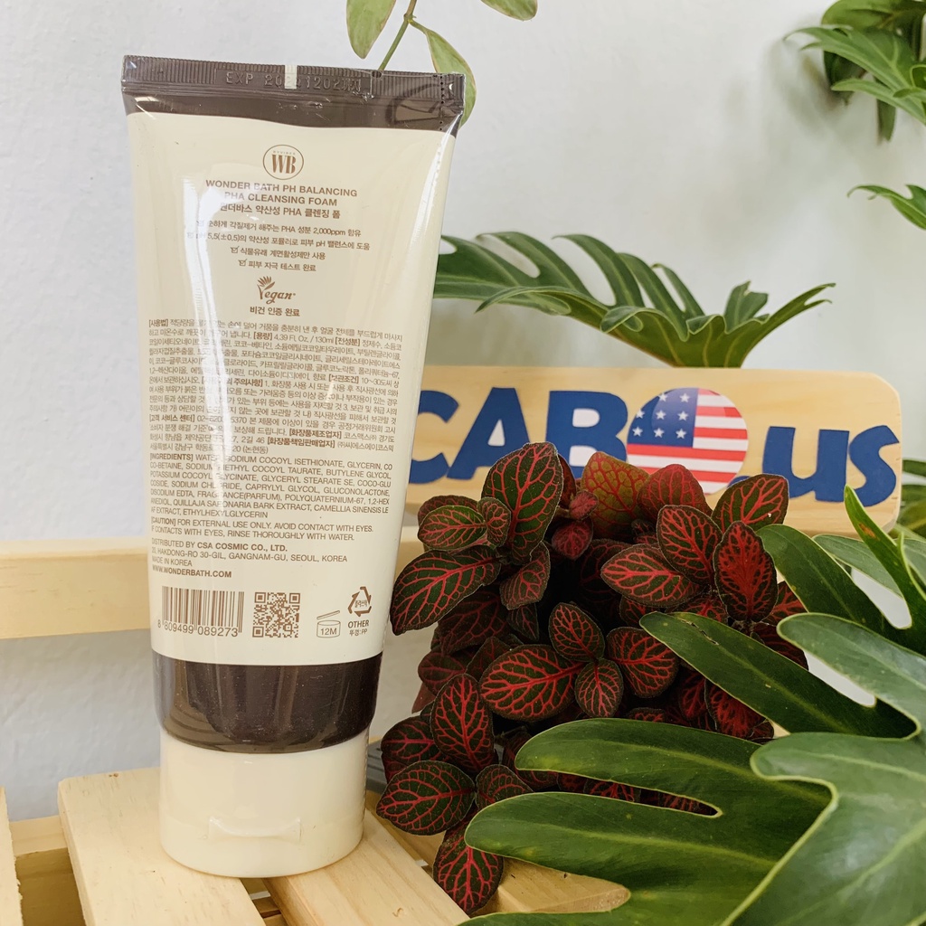 Sữa Rửa Mặt Cân Bằng Da Pha 5.5 pH Blancing Pha Cleansing Foam CABOUS118 làm sạch sâu, kiềm dầu, không khô da