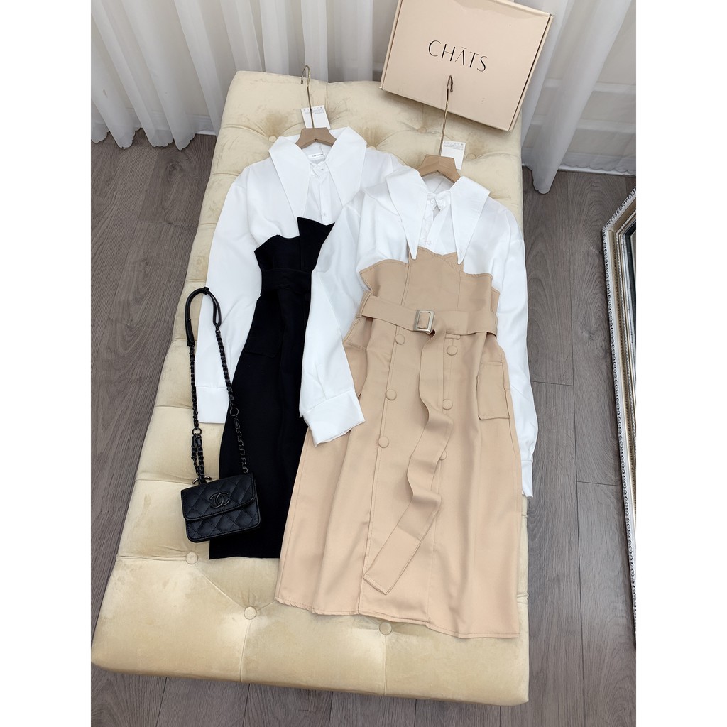 Set đồ nữ cá tính, set váy dài áo sơ mi đi chơi sang chảnh mùa hè đẹp 8A00075 JKR | BigBuy360 - bigbuy360.vn