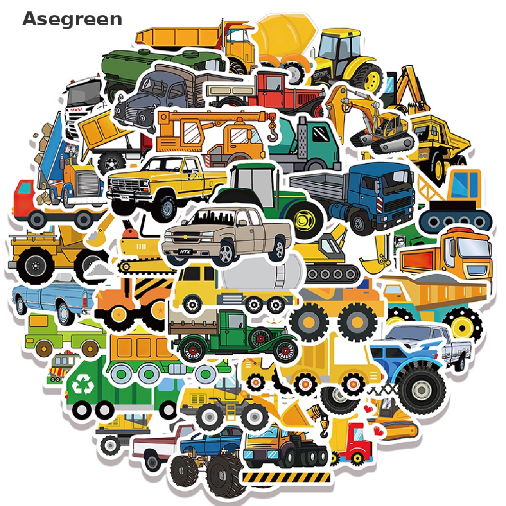 Bộ 50 miếng dán trang trí xe hơi / xe tải / guitar / laptop họa tiết graffiti độc đáo