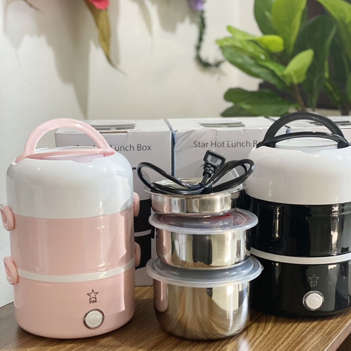 Hộp Nấu Và Ủ Cơm Cao Cấp 2, 3 Tầng Làm Nóng Siêu Tốc - Cà Mèn Điện - Cặp Lồng Cơm Điện [ Bảo Hành Đổi Trả 12 Tháng] | BigBuy360 - bigbuy360.vn