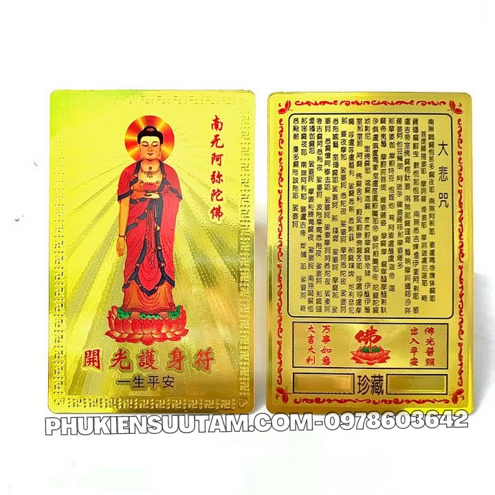 Thẻ Kim Bài Phật A Di Đà - TMT Collection - SP005750