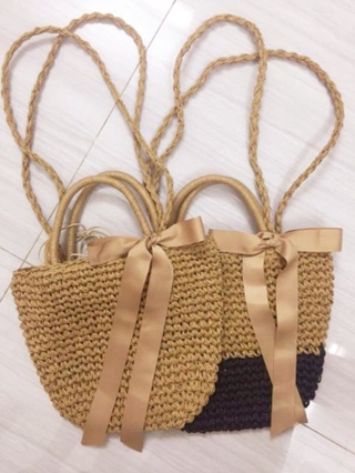 [Style Vintage] Túi đan sợi cọ loại 1