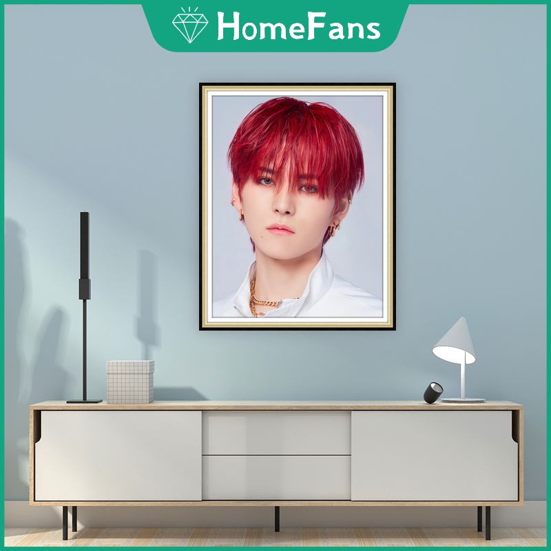 Bộ Tranh Đính Đá 5D Tự Làm 30x40cm / 40x50cm Hình Bé Trai Hàn Quốc Trang Trí Nhà Cửa