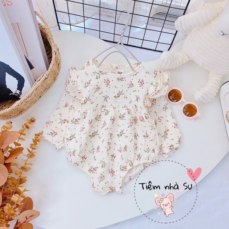 Body cho bé gái chất liệu Xô Muslin bảng màu Hàn Quốc cực đáng yêu (07 - 15kg)