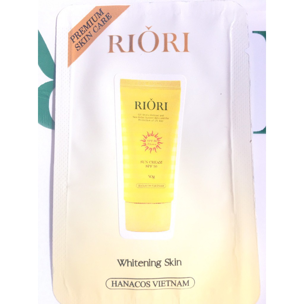 GÓI TEST KEM CHỐNG NẮNG RIORI SUN CREAM SPF50