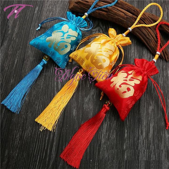 Túi gấm cao cấp thêu chữ Phúc