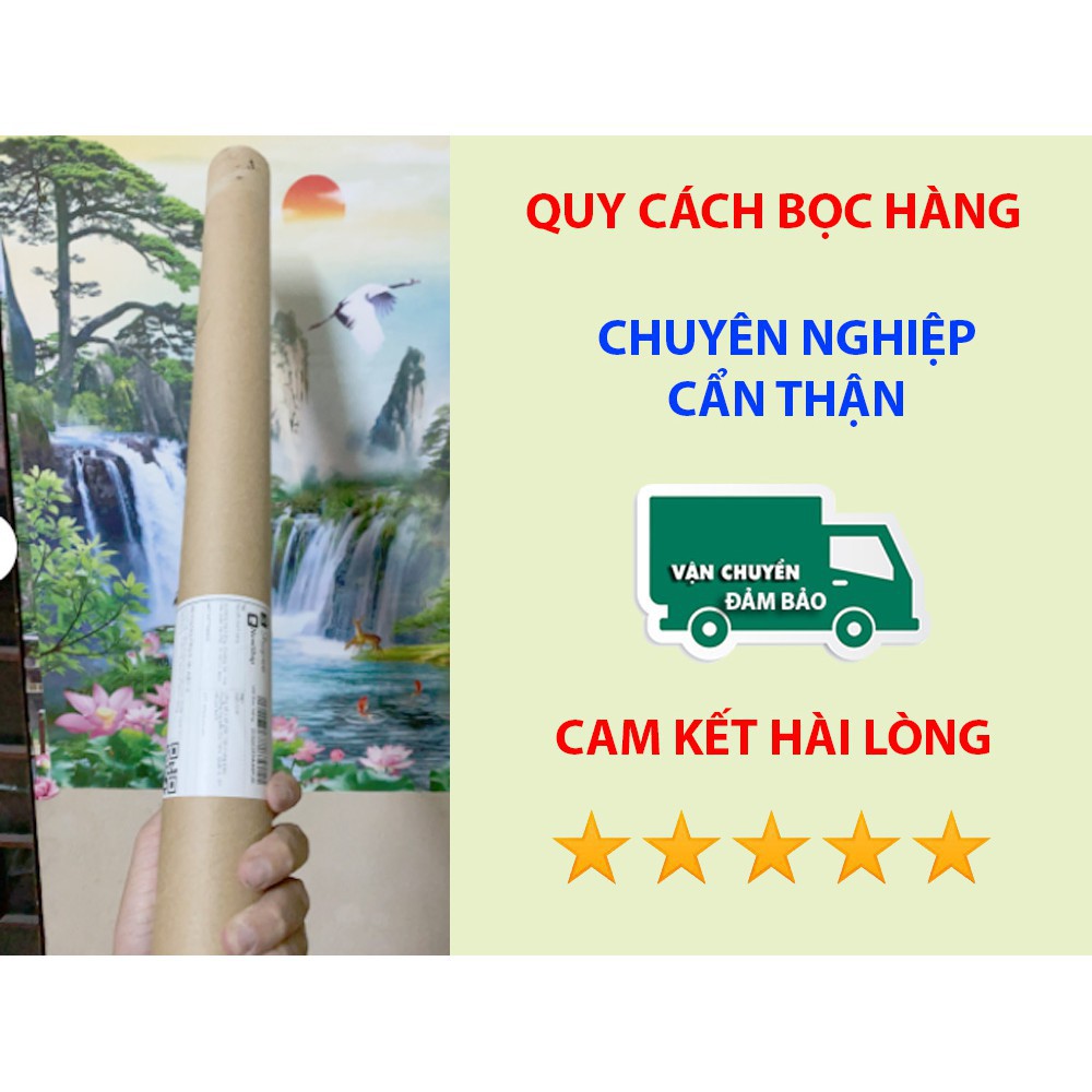 Tranh dán tường cho phòng khách,- Vải lụa loại đẹp,Hoa Ngọc, 068,KT:110cm x 160cm