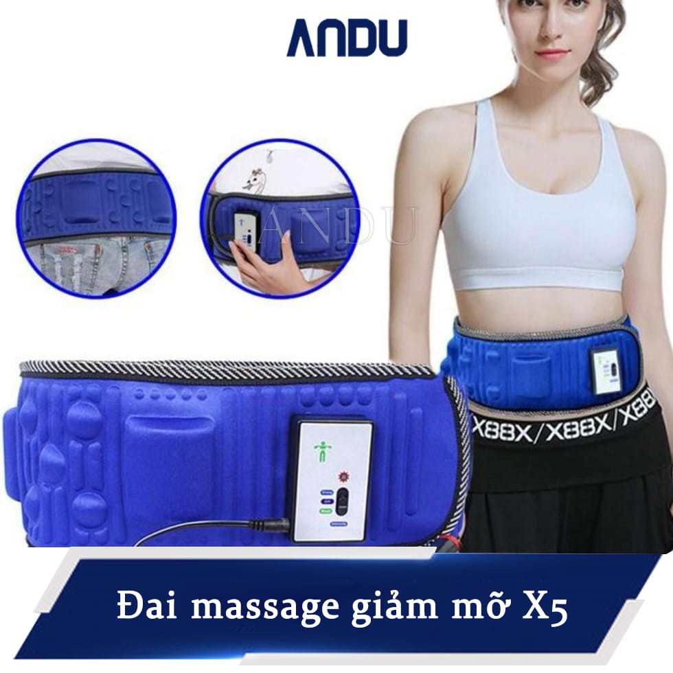 Đai Massage X5 Rung Nóng Giảm Mỡ Bụng Và Toàn Thân Hiệu Quả