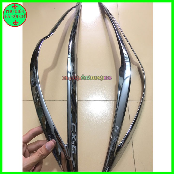 Ốp Viền Đèn Pha, Hậu Mạ Crom Cho CX5, CX-5 2018-2021