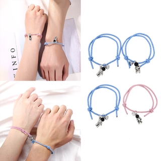 Set 2 vòng tay nam châm cá tính cho cặp đôi